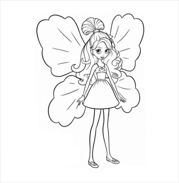 585x600 Drawn Barbie Simple