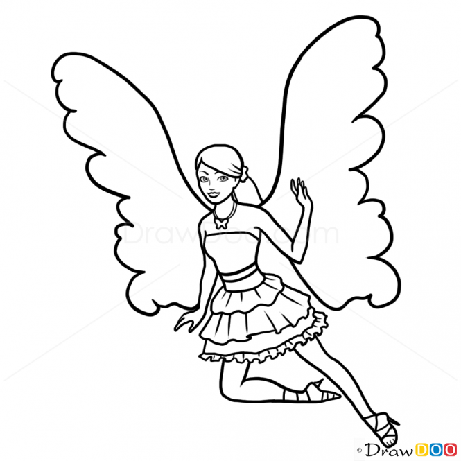 665x665 Drawn Barbie Line Drawing