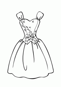 213x300 Barbie Dress Coloring Page For Girls, Printable Free Coloing