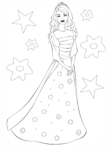 365x480 Barbie Princess Coloring Page Free Printable Coloring Pages