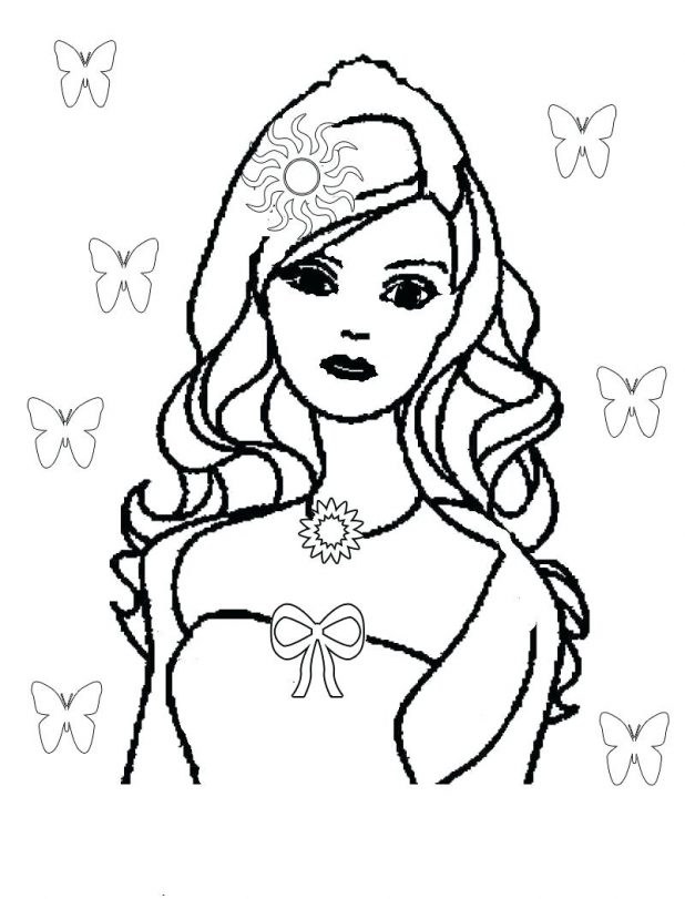 Barbie Line Drawing at GetDrawings | Free download