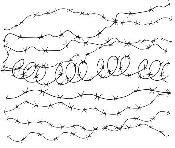 581x490 Free Barbed Wire Brushes Vectors
