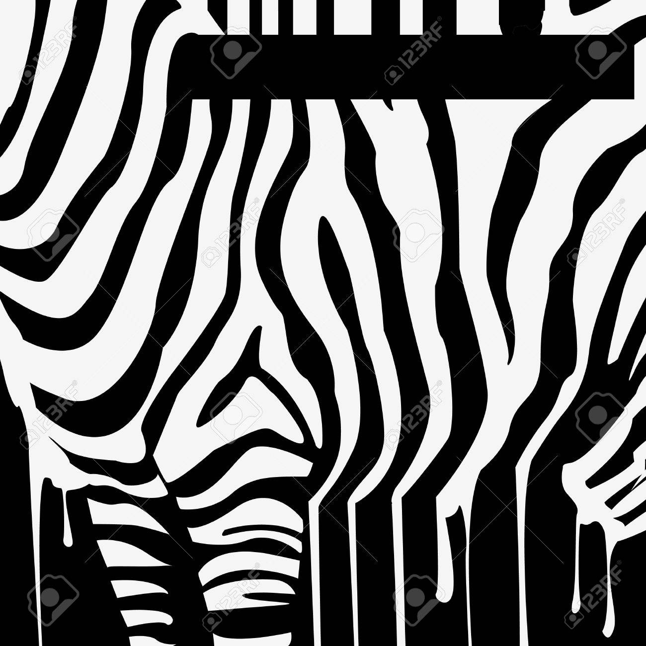 1300x1300 Vector Zebra Silhouette With Smudges Barcode Royalty Free Cliparts