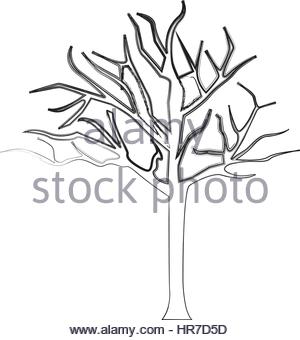 300x340 Bare Tree Painting Isolated Stock Photo 115501403