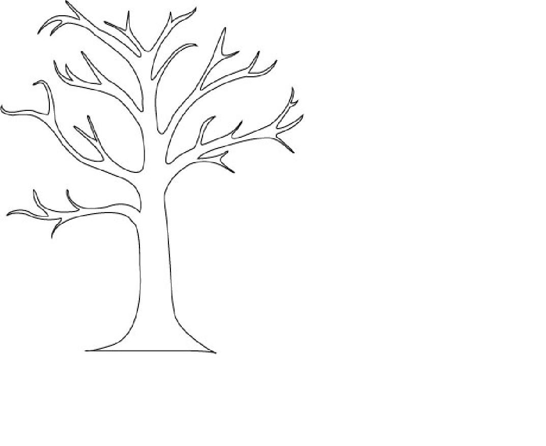 1073x877 Bare Tree Coloring Pages Color Bros