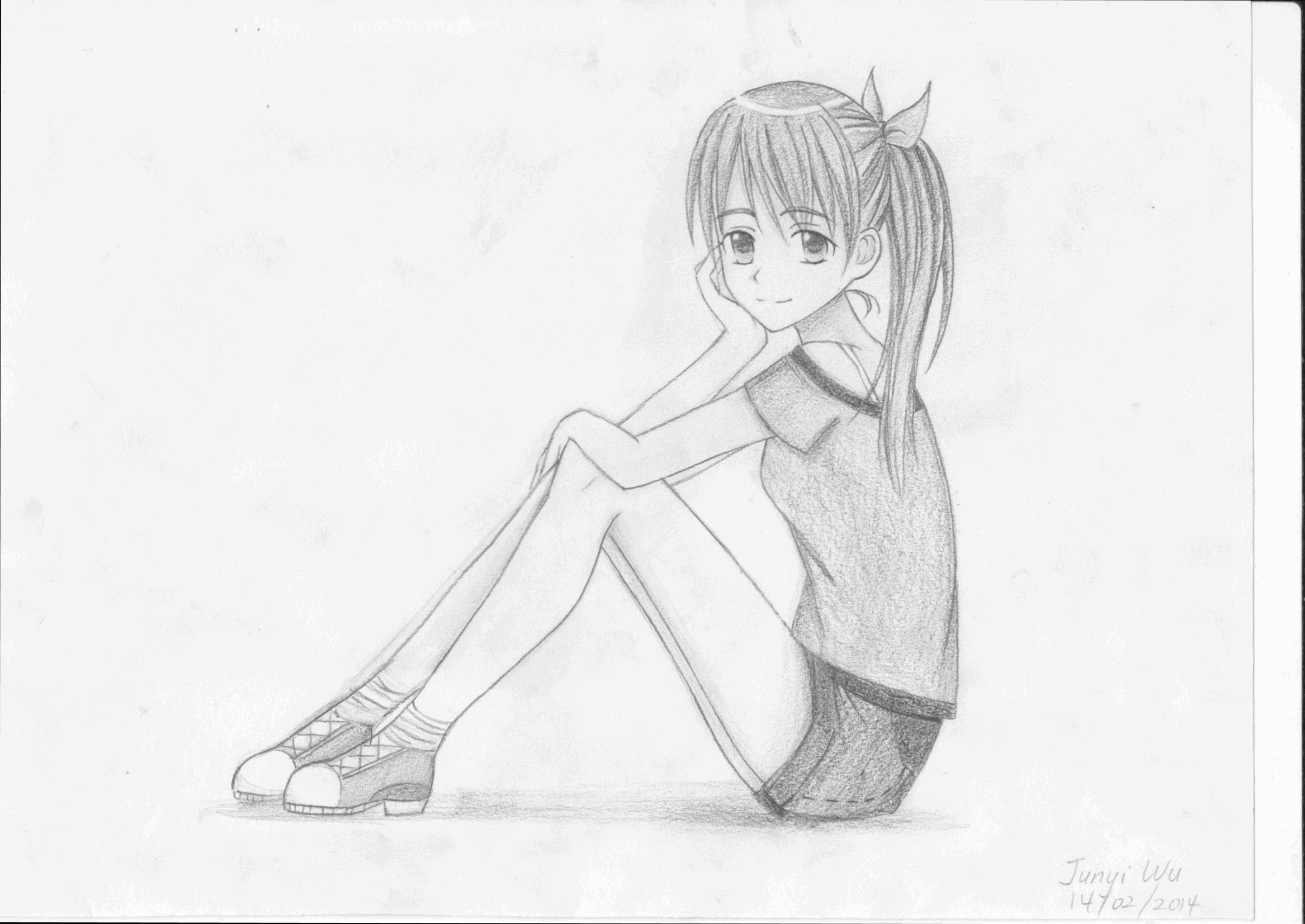 2334x1653 Girl Sitting Sketch Drawing A Sketch Of A Girl Sitting Barefoot