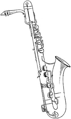 Bari Sax Drawing at GetDrawings | Free download