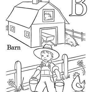 300x300 Drawing Barn Coloring Page Color Luna
