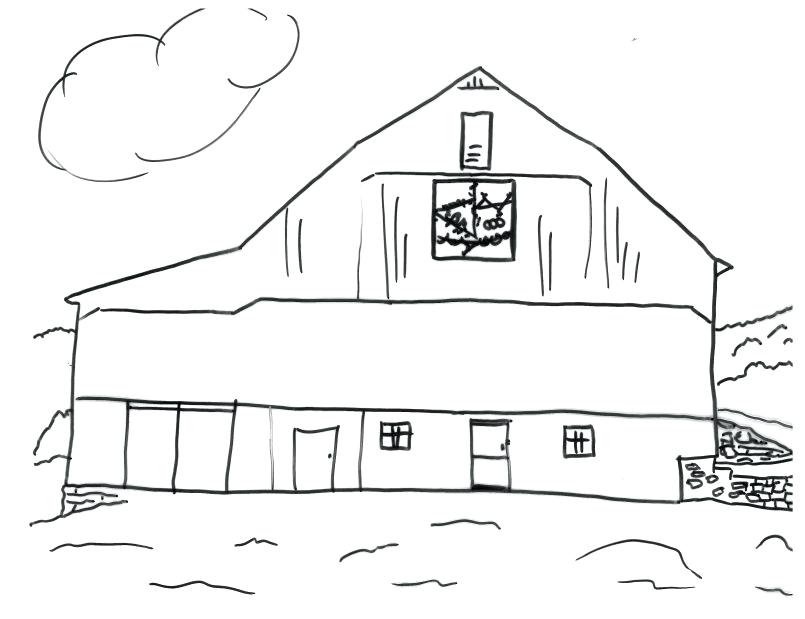 805x619 Barn Coloring Page Stable Coloring Page Horse Pages Awesome Draw