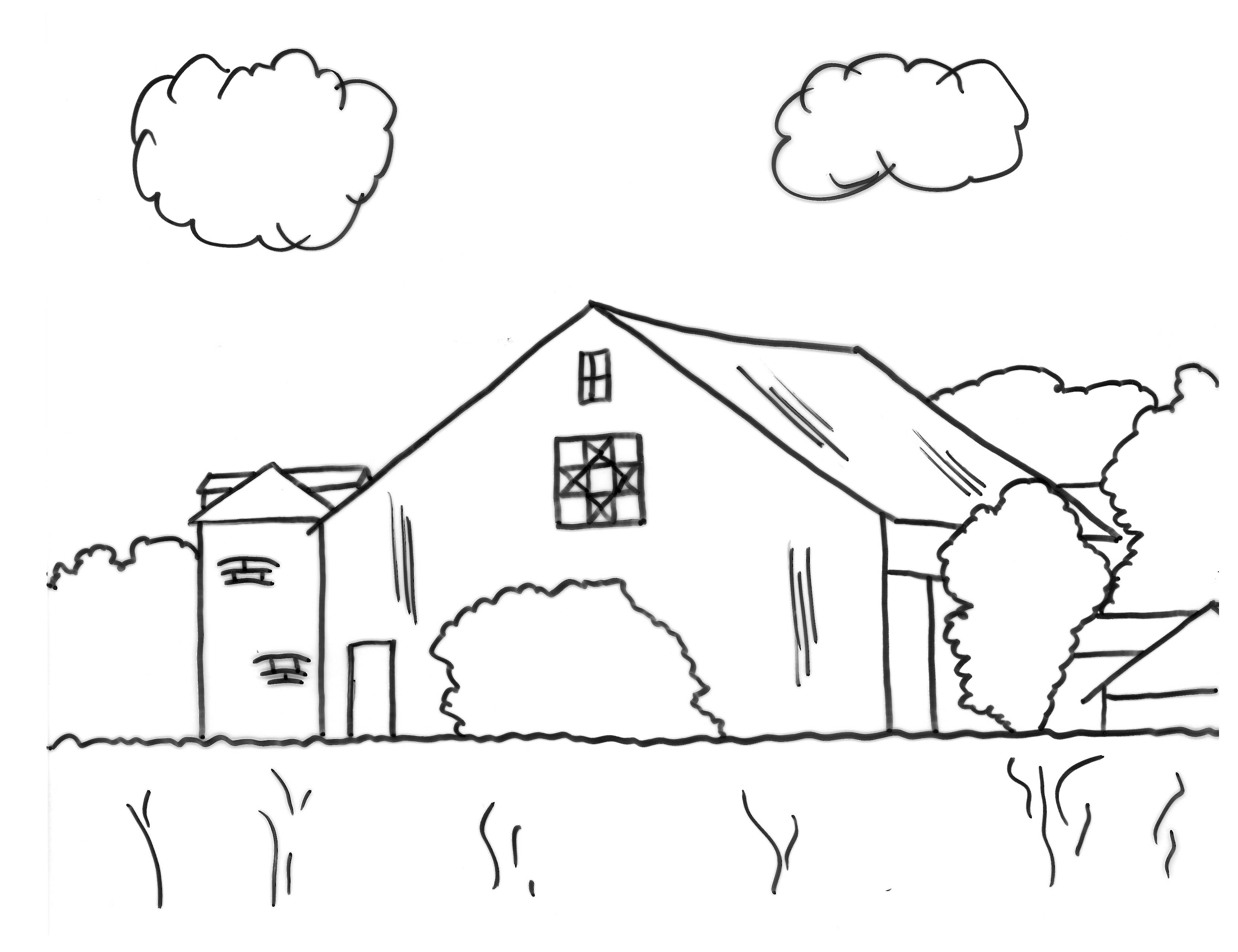 3328x2560 Barn Coloring Pages