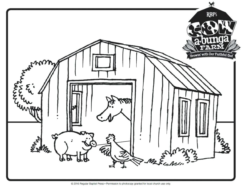 971x751 Barn Coloring Pages Free Awesome Draw Of A Barn Coloring Page Free