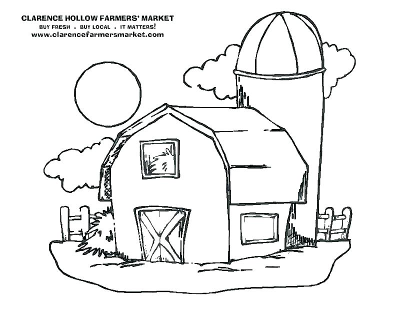 800x618 Barn Coloring Pages With Animals How To Draw A Page Color