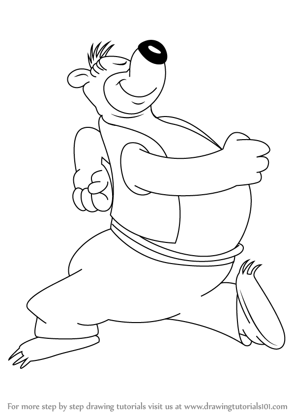 598x844 Learn How To Draw Barney Bear (Barney Bear) Step By Step Drawing