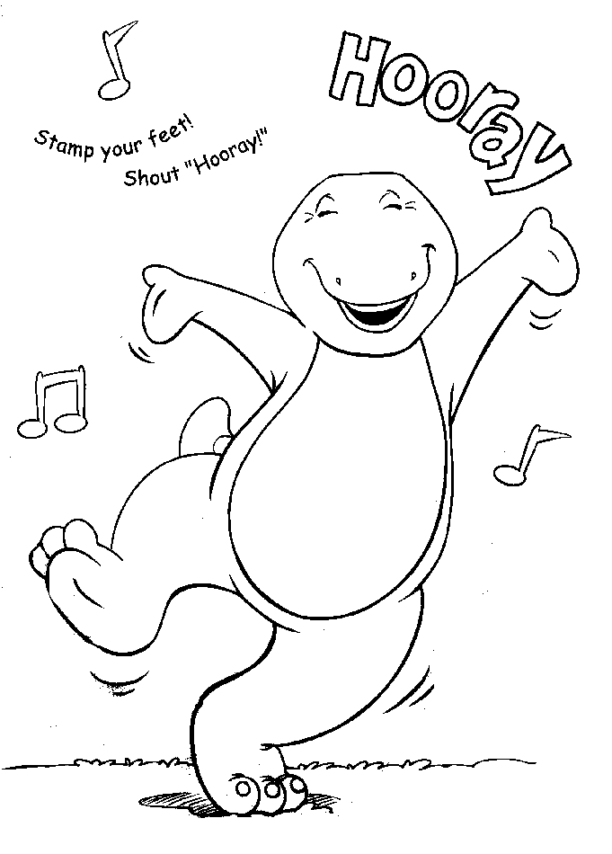 681x950 Barney Coloring Pages
