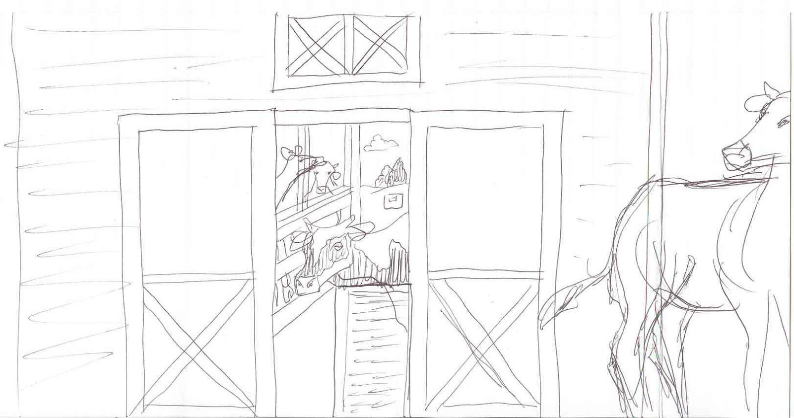 1600x842 The Talking Artist 6 ~ Mural 2012 Gesture Drawings Of Barns