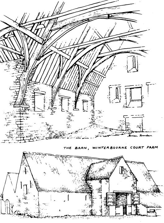 528x715 Winterbourne Court Farm 14th Century Tithe Barn. History