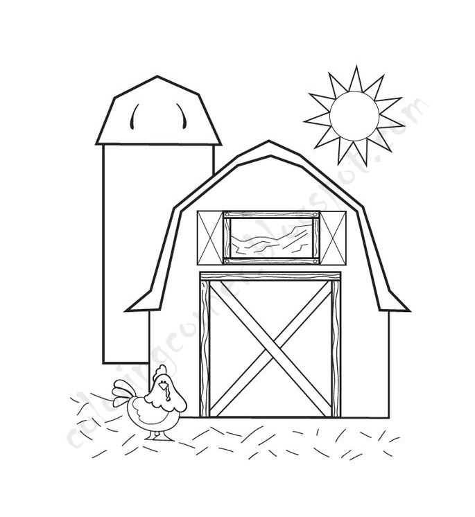 685x746 Barns Coloring Pages