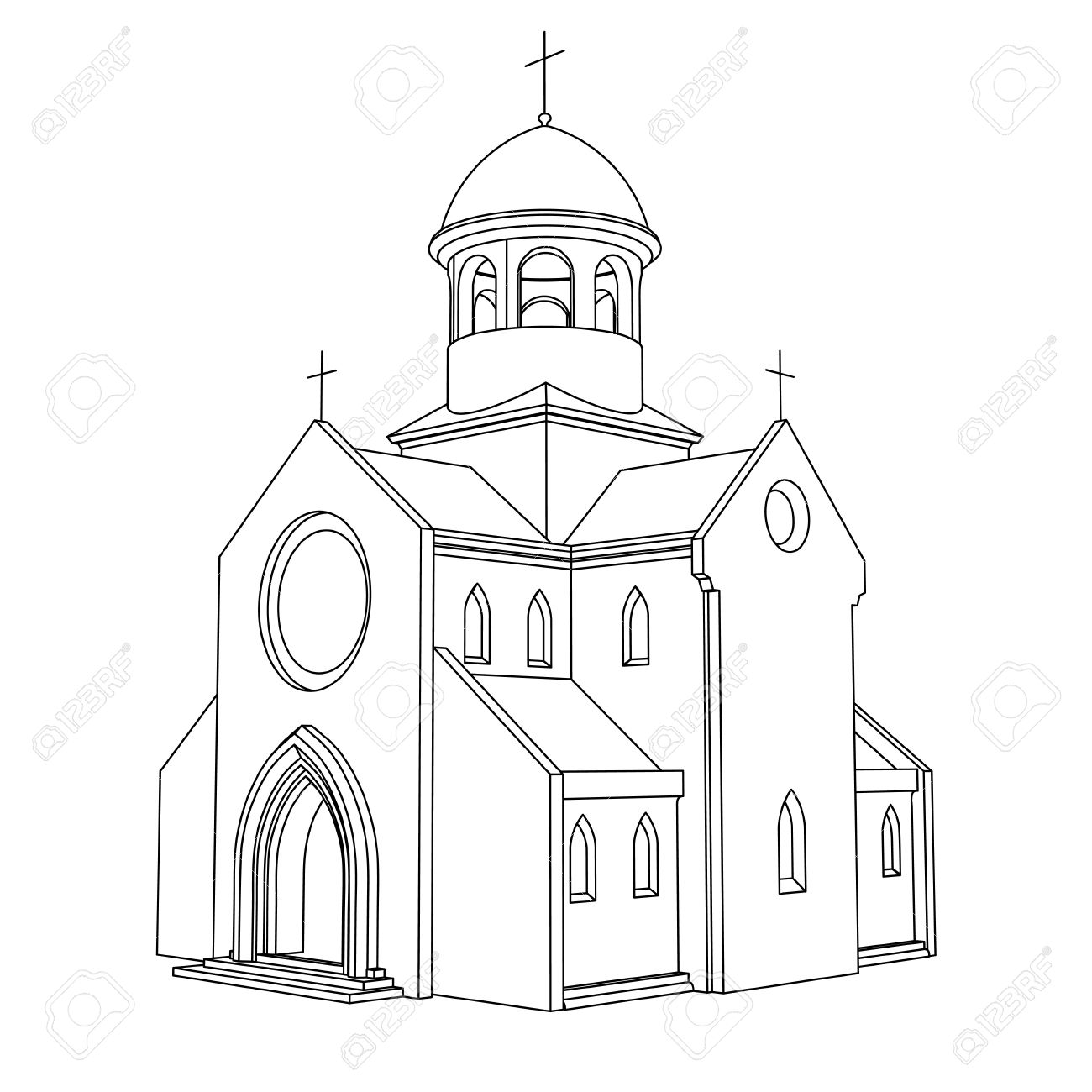 1300x1300 Baroque Church Clipart