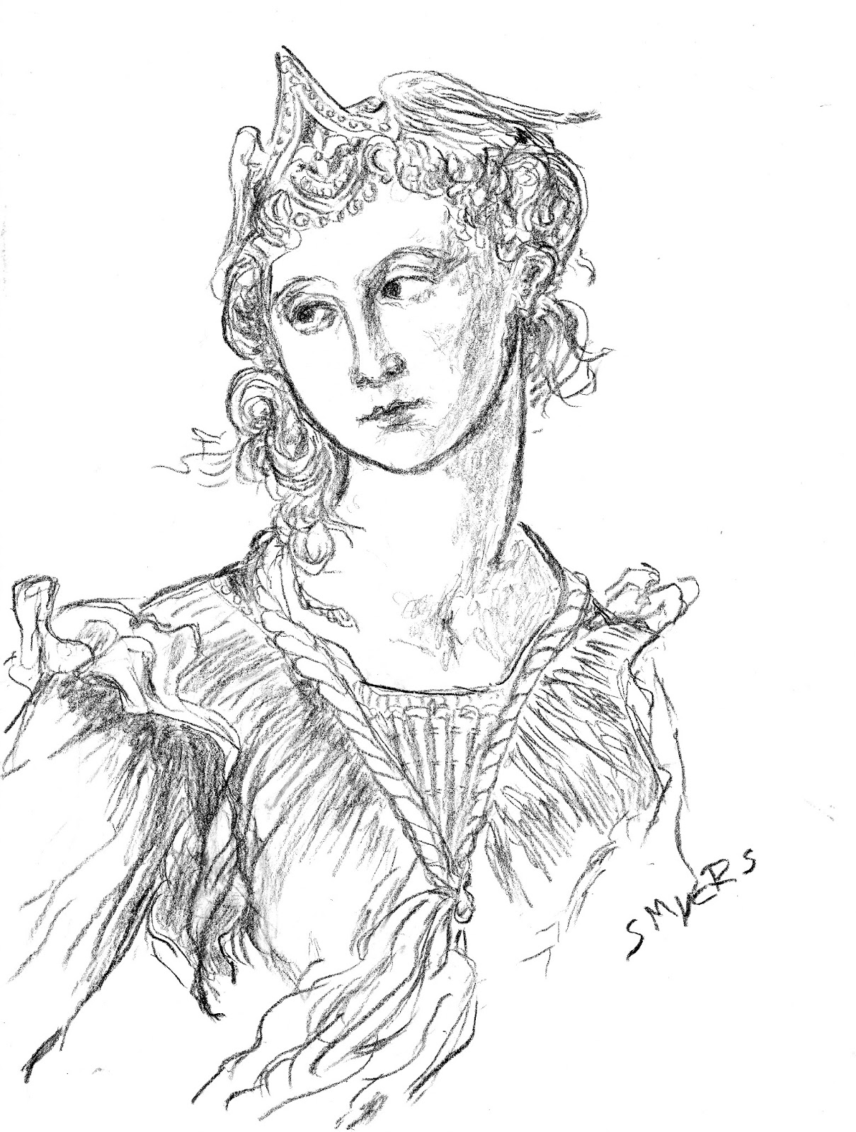 1209x1600 The Other Oeuvre Drawing, Head Of A Woman