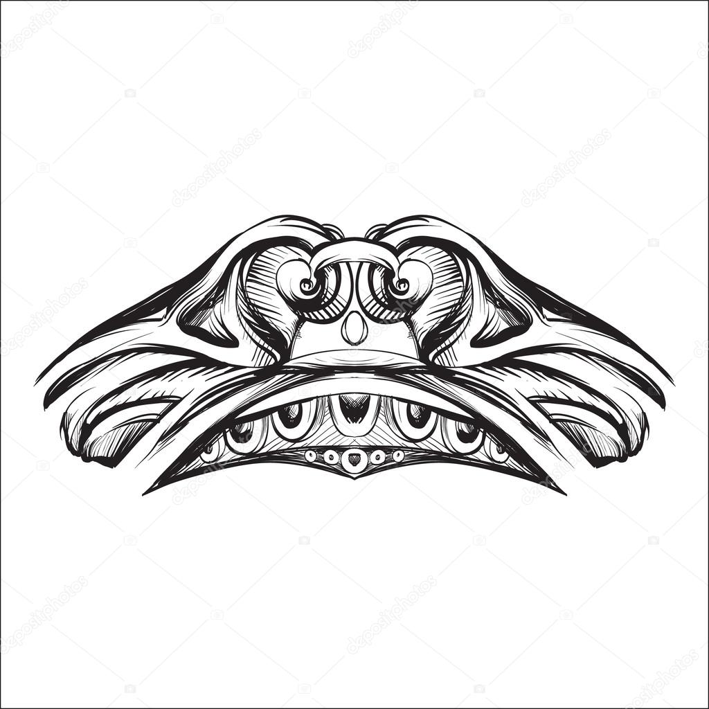 1024x1024 Drawing Hand Vintage Frame Baroque Elements For Advertising In V