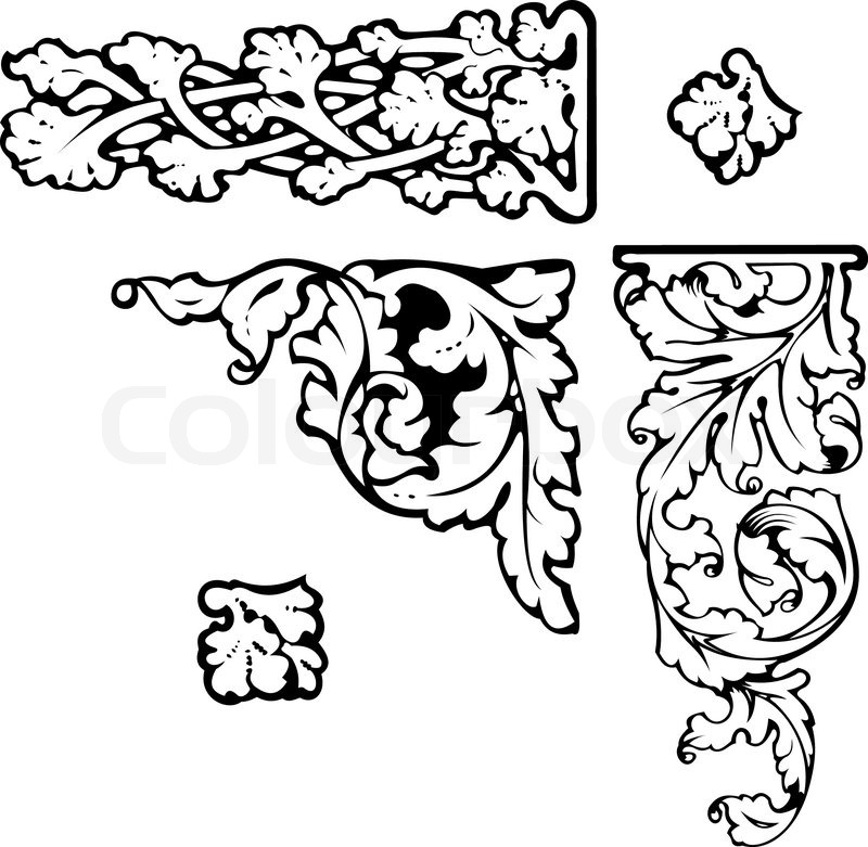 800x781 Baroque Clip Art. All Curves Separately.more In My Portfolio