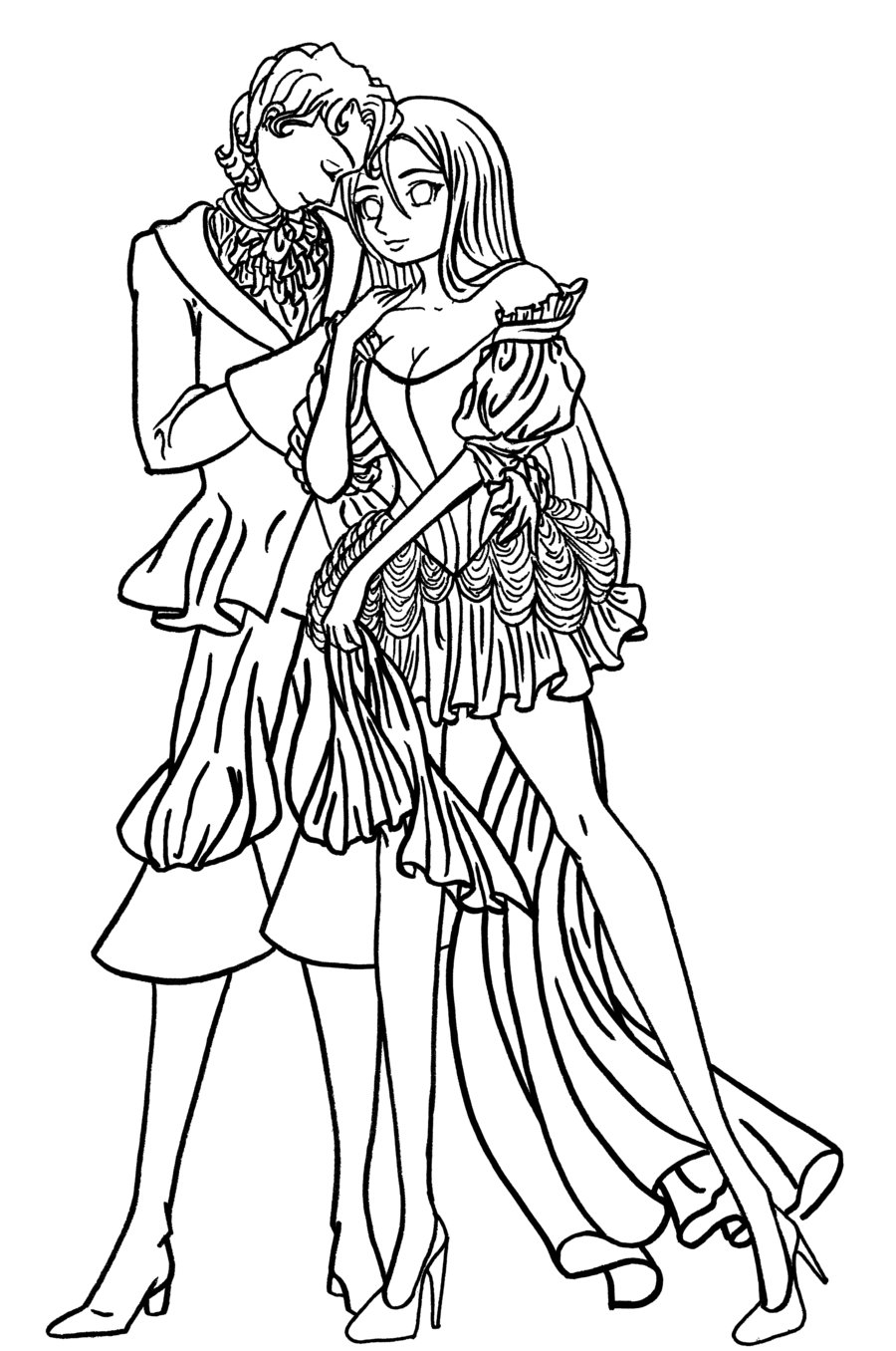 900x1356 Baroque Jadeite And Mars Line Art By Enkeli19