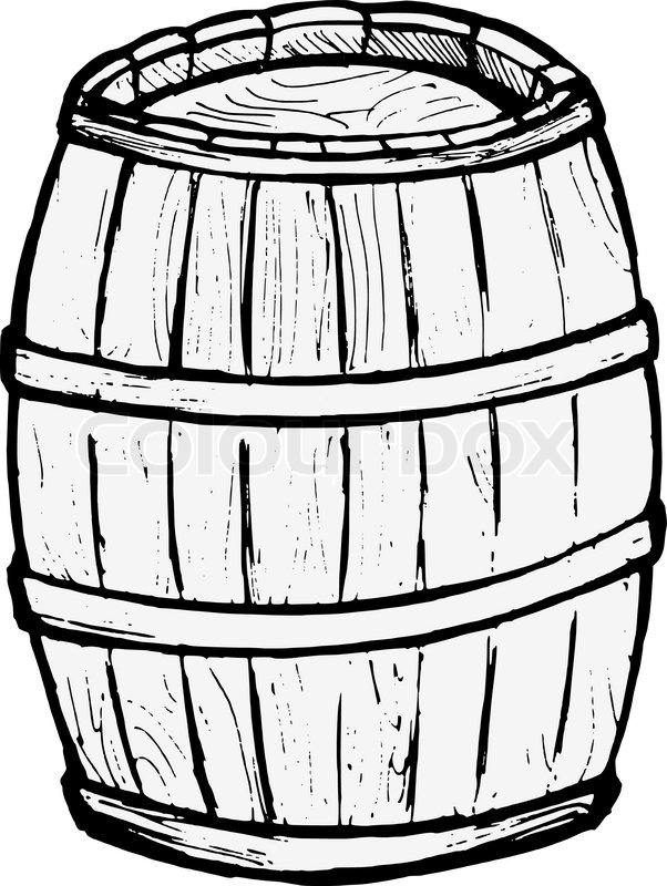 602x800 Old Barrel Stock Vector Colourbox