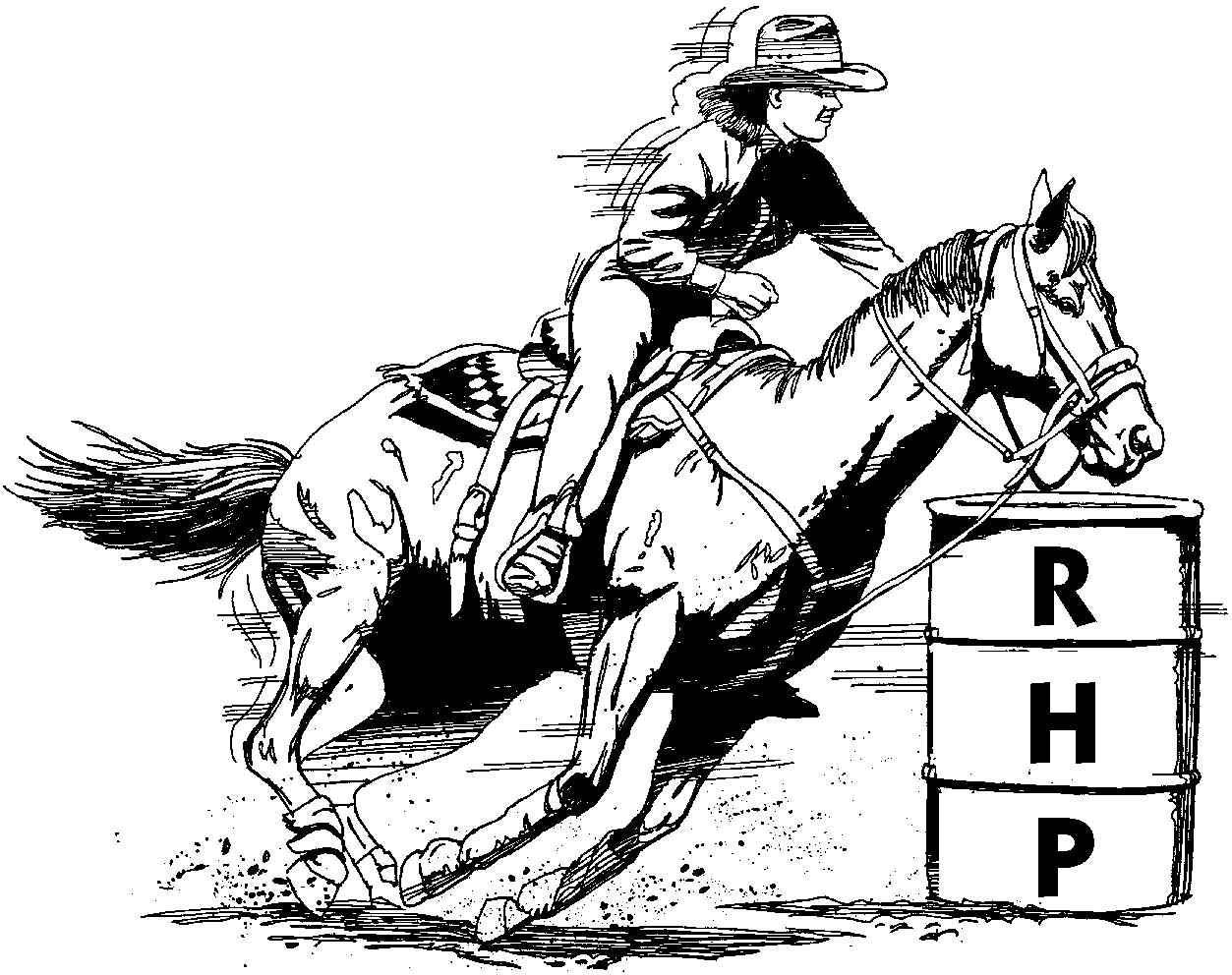 Barrel Racing Coloring Page Horse Coloring Pages Horse Coloring ...