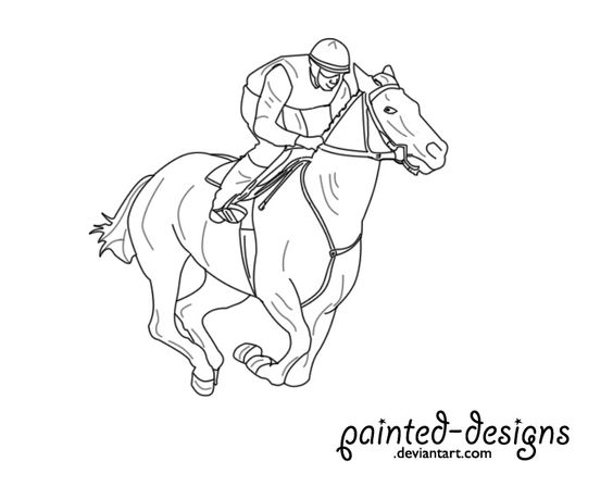 564x459 How To Draw Race Horses