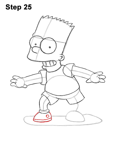 386x500 How To Draw Bart Simpson (Full Body)