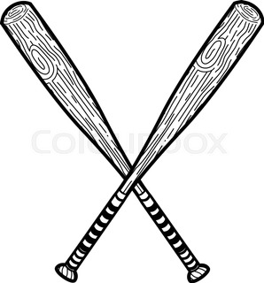 298x320 Baseball Bat Icon. Flat Design. Vector Illustration. Stock