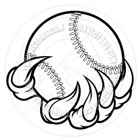 460x460 Monster Claw Holding Baseball Ball By Geoimages Toon Vectors Eps