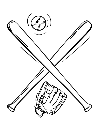 392x507 Baseball Bat Coloring Page Coloring Page For Kids
