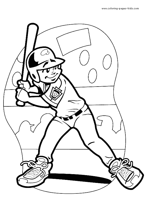 590x833 Baseball Coloring Pages For Kids Baseball Batter Color Page