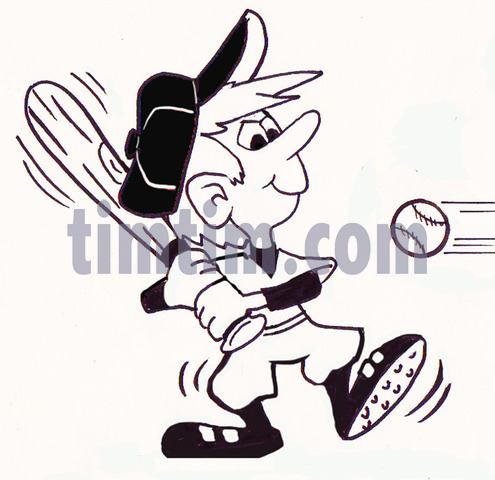 495x480 Free Drawing Of A Baseball Batter Bw From The Category Sports