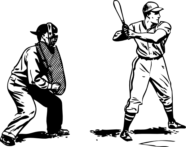 600x476 Umpire And Batter Clip Art