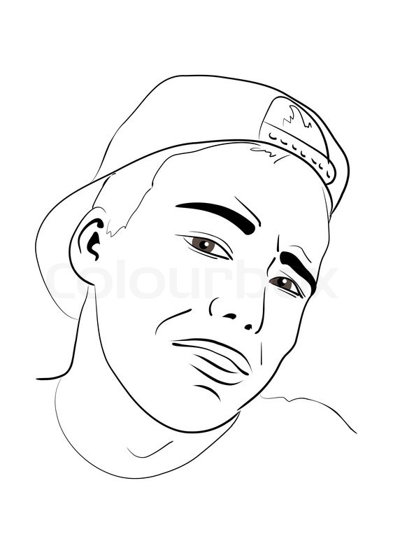 562x800 Man In A Baseball Cap Stock Vector Colourbox