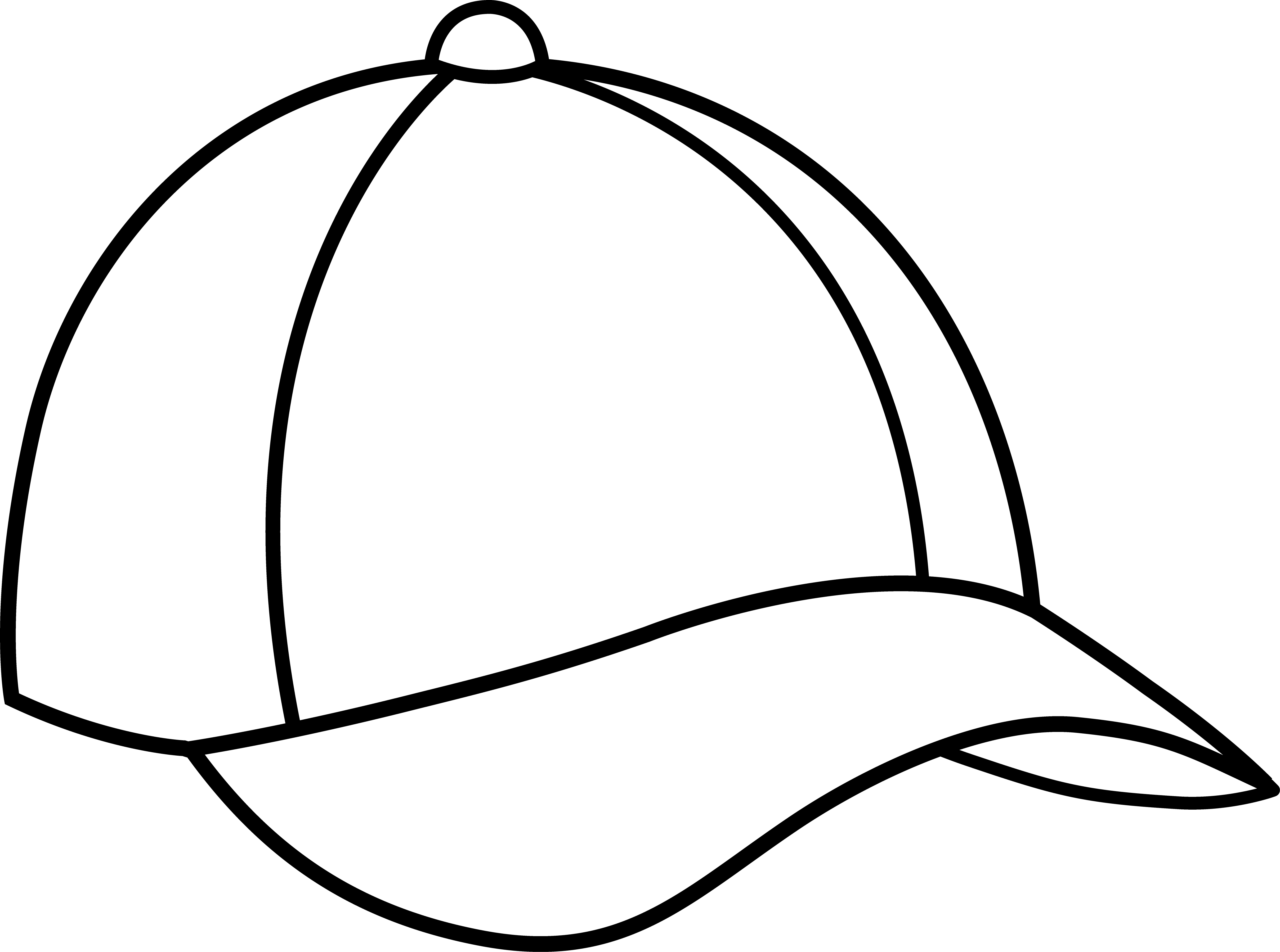 5406x4019 Baseball Cap Line Art