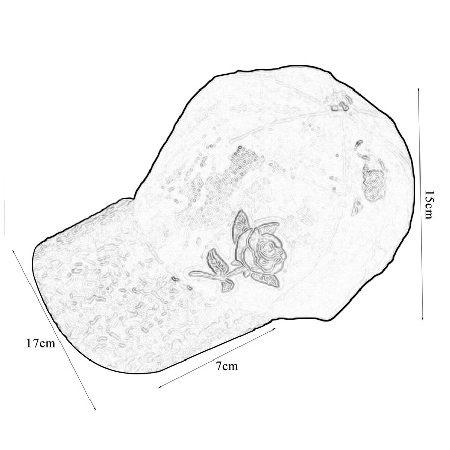 885x885 Women Breathable Casual Lace Floral Caps Beach Baseball Adjustable