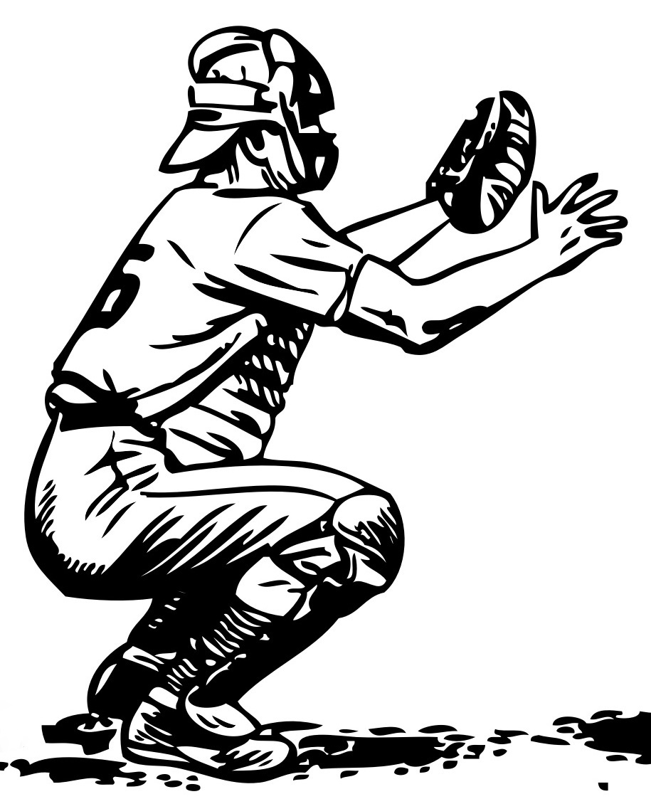 Baseball Catcher Drawing at GetDrawings | Free download