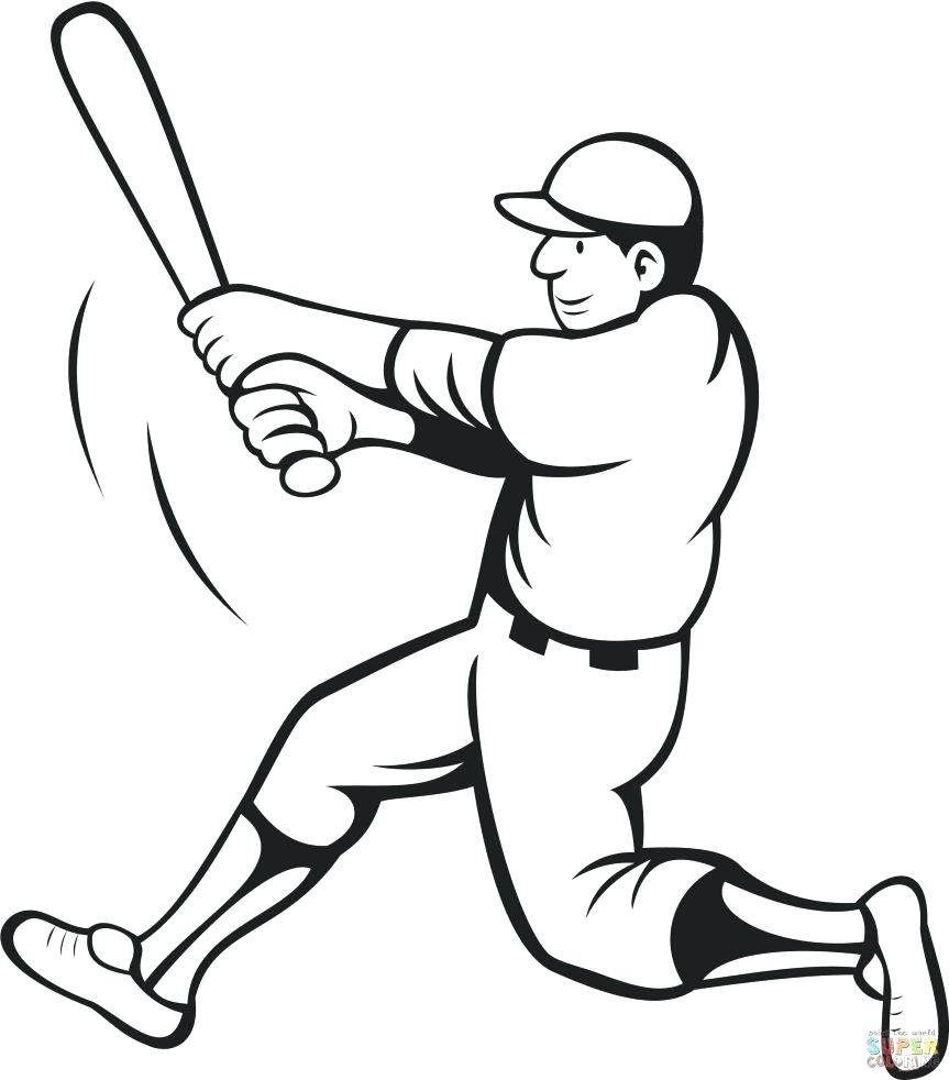 863x982 Coloring Baseball Field Coloring Pages Positions By Number