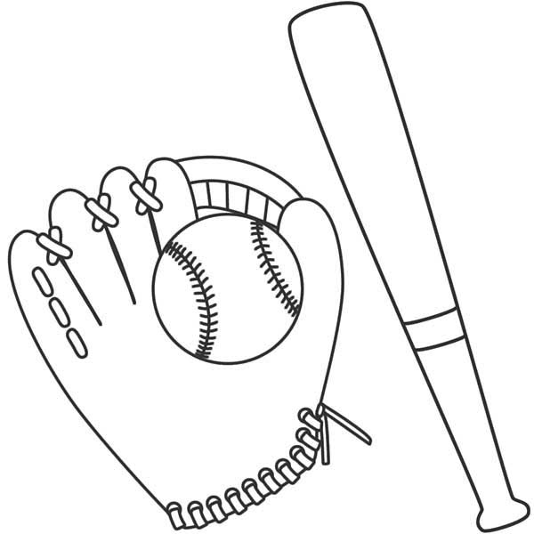 Baseball Mitt Coloring Pages