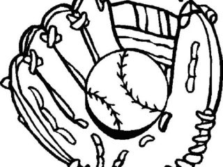 320x240 Lovely Baseball Glove Coloring Page 58 On Free Coloring Book