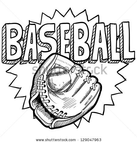 450x470 Girls With Baseball Glove Drawing