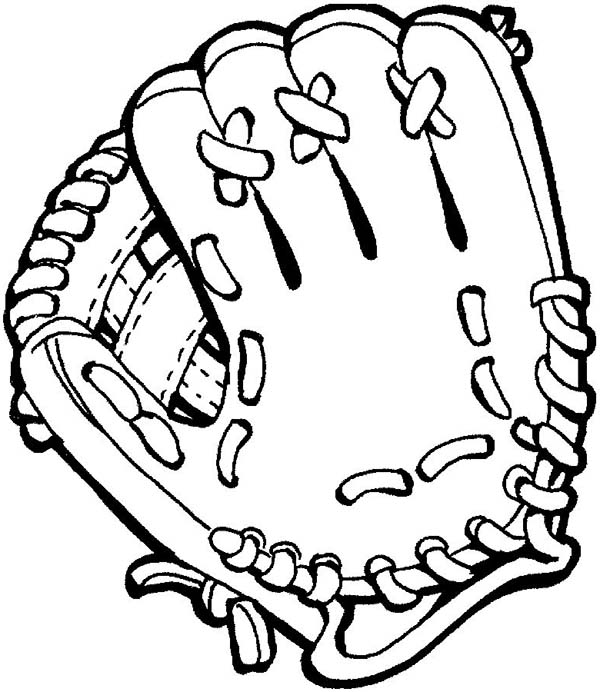 600x692 Baseball Glove Coloring Page
