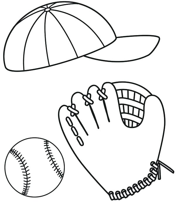 600x694 Baseball Glove Coloring Page Brand New Baseball Cap Colouring Page