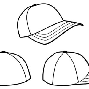300x300 Baseball Cap Coloring Page Baseball Cap Coloring Sheet