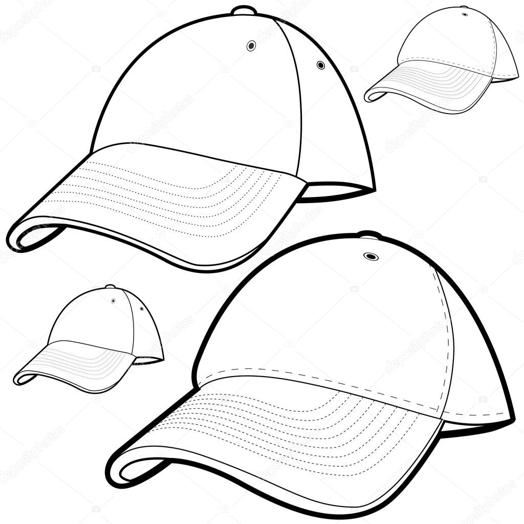 1024x1024 Baseball Cap Set Stock Vector Cteconsulting