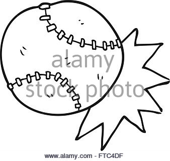 338x320 Black Line Art Illustration Of A Baseball Player With Bat Stock