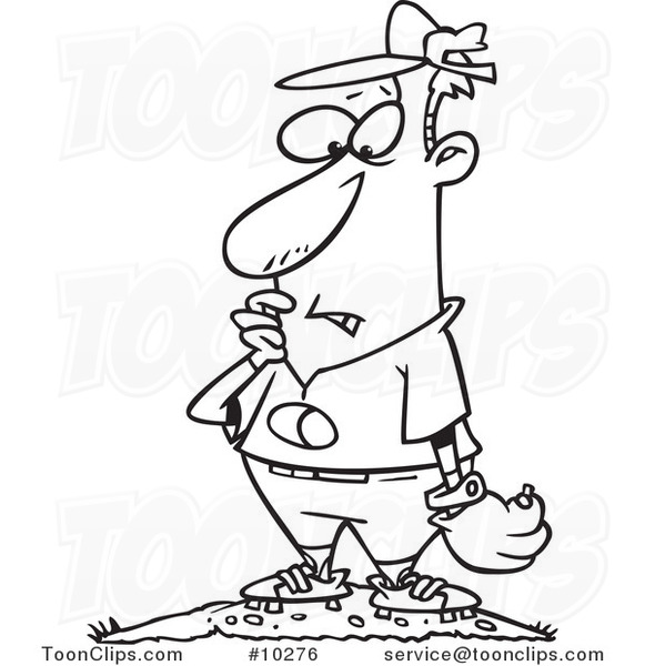 581x600 Cartoon Black And White Line Drawing Of A Hole Through A Baseball